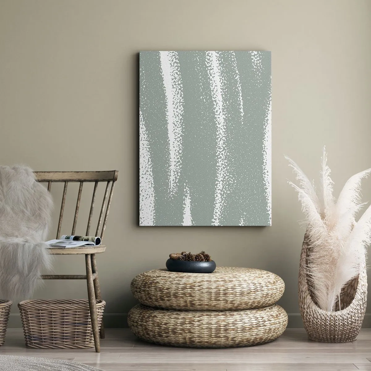 Canvas picture - Abstrcat in Winter Climate - 65x120 cm