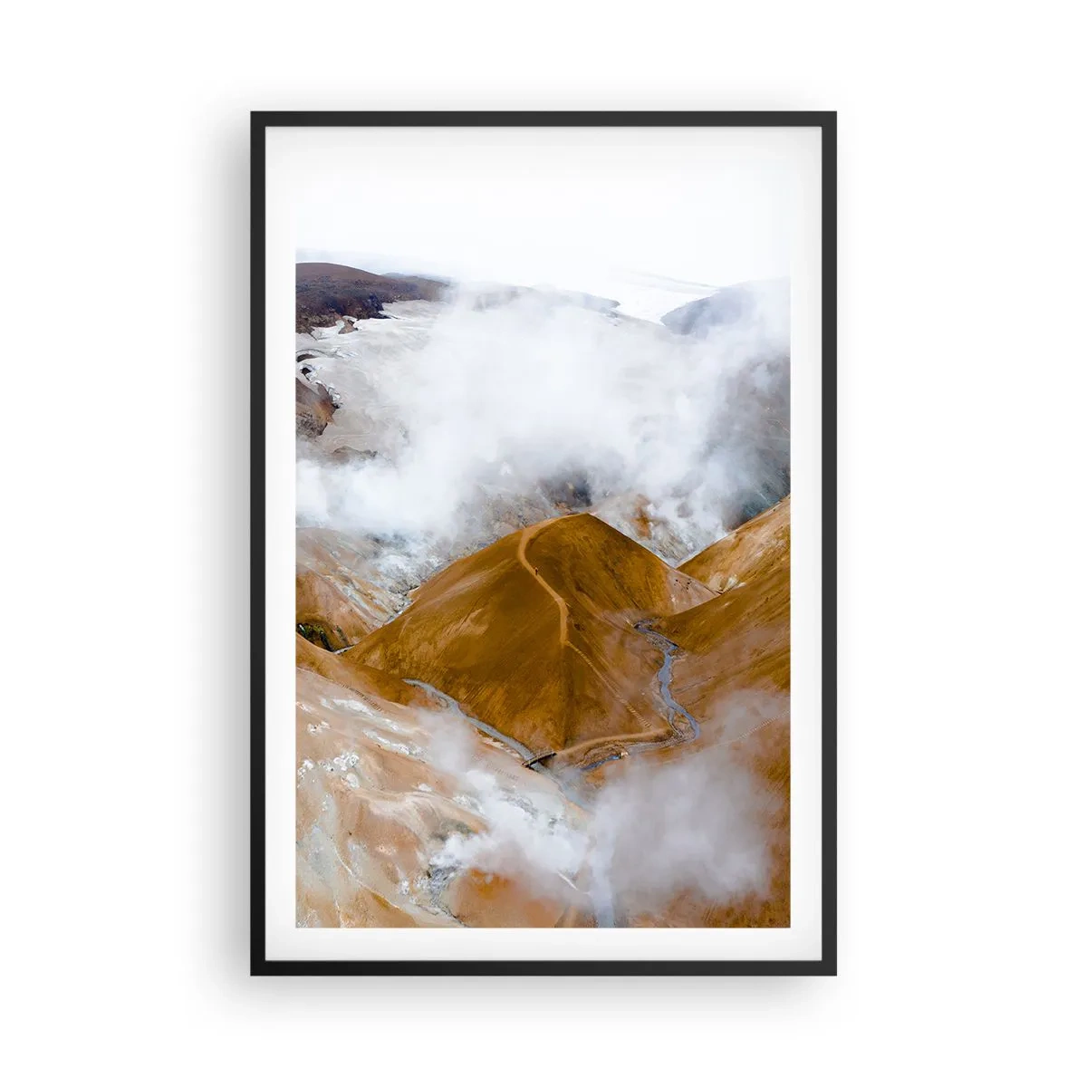 Poster in black frame - Severe Beauty of Iceland - 61x91 cm