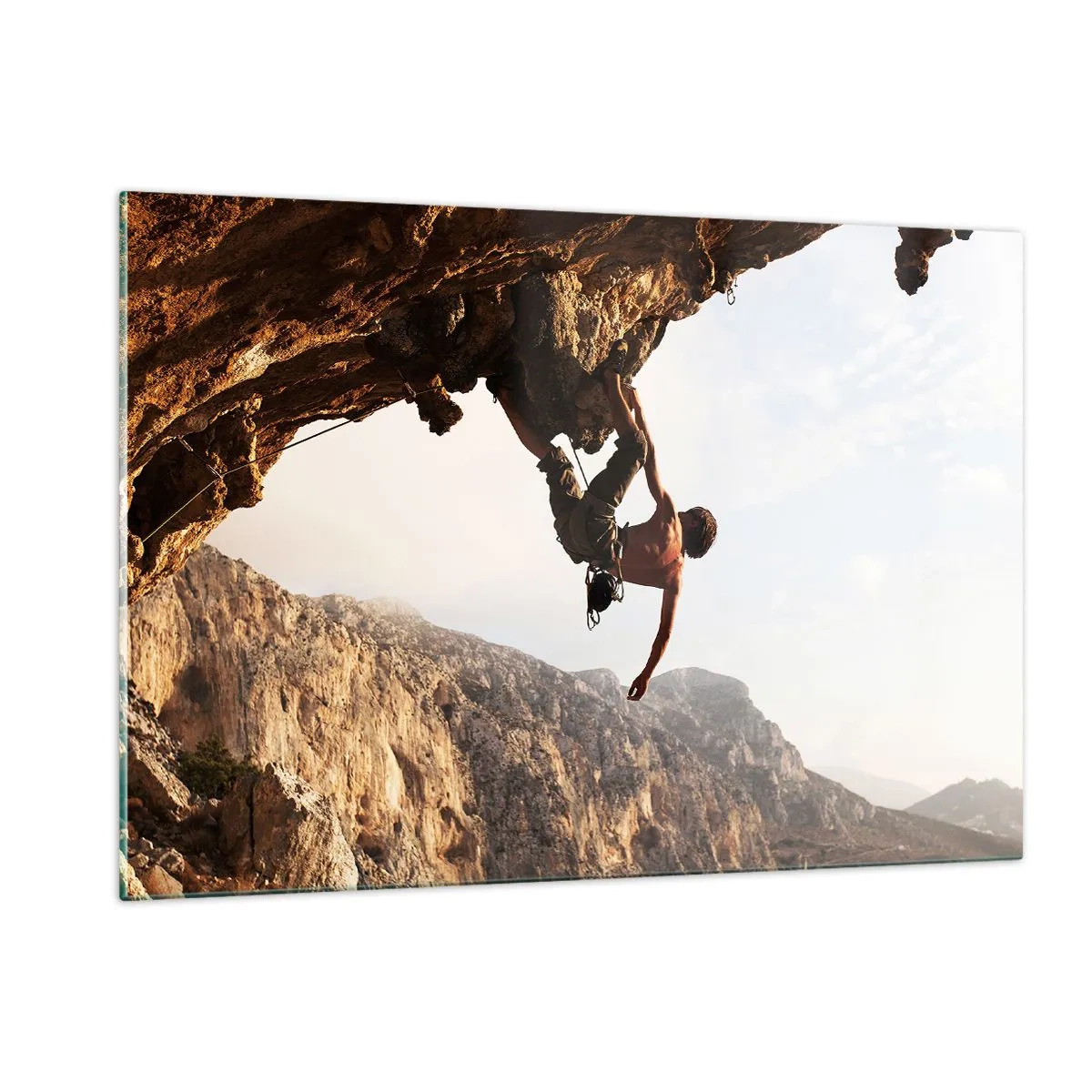 Glass picture - The Whole World on a Sharp Cliff - 120x80 cm