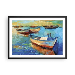Poster in black frame - In a Southern Bay - 70x50 cm