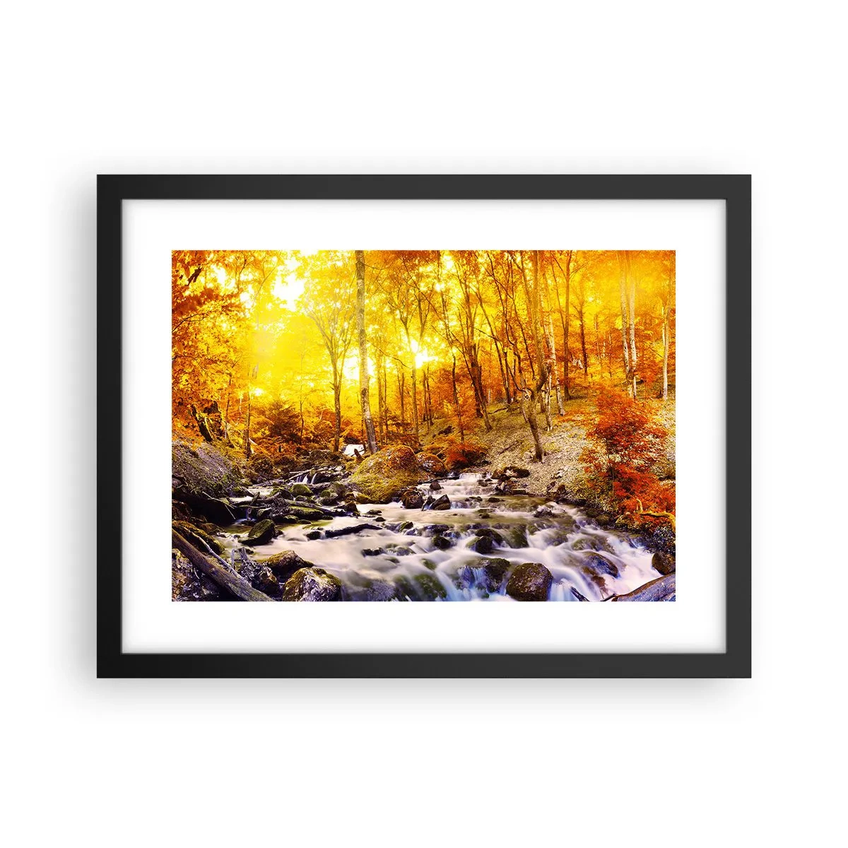 Poster in black frame - Stones Set in Gold and Platinum - 40x30 cm