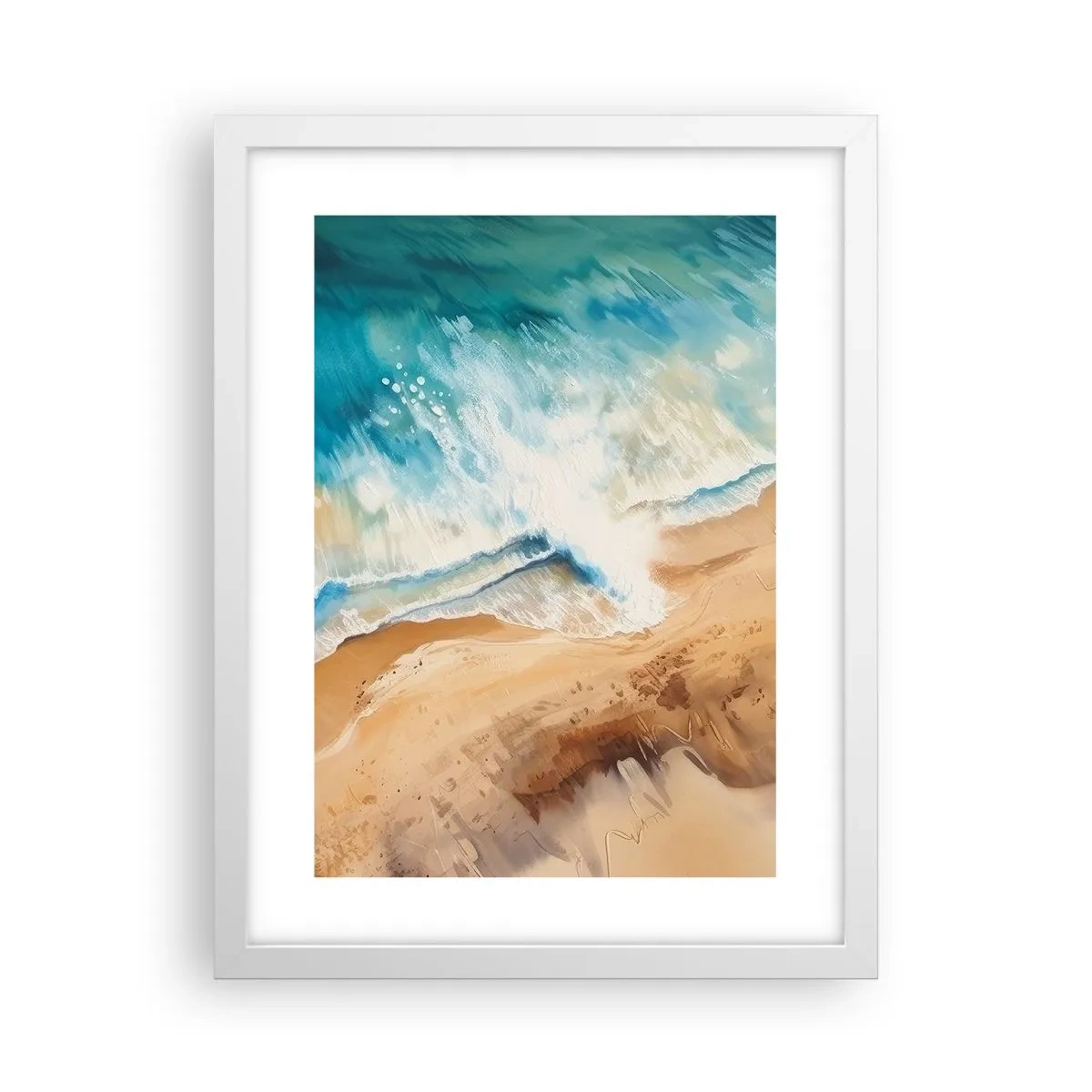 Poster in white frmae - Returning Wave - 30x40 cm