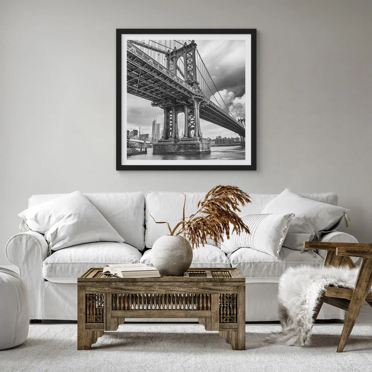 Poster in black frame - To the Heart of a City - 40x40 cm