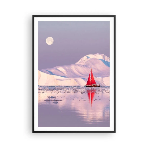 Poster in black frame - Heat of the Sail, Cold of the Ice - 70x100 cm