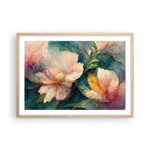 Poster in light oak frame - Sheer Subtelty - 70x50 cm