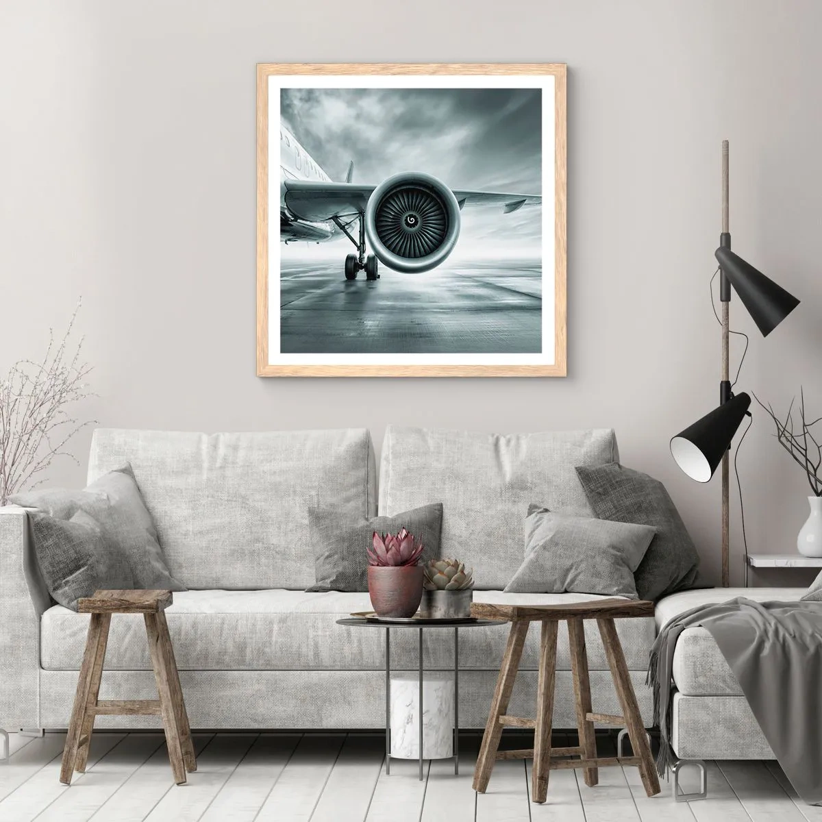 Poster in light oak frame - There Is Power! - 30x30 cm