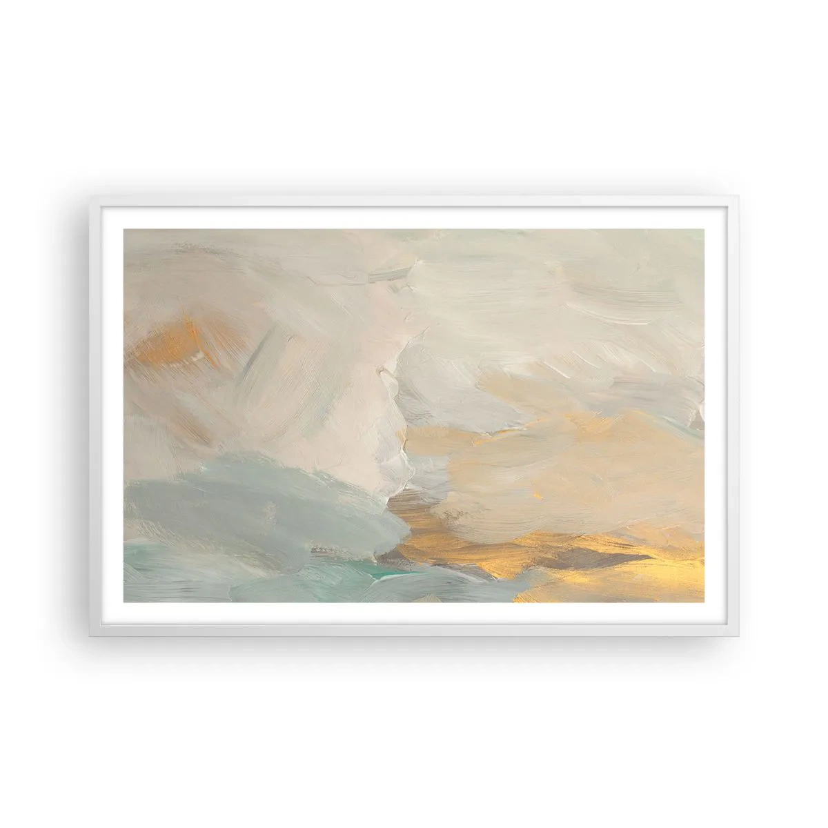 Poster in white frmae - Abstract: Land of Gentleness - 91x61 cm
