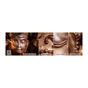 Photo Wallpaper Sample Standard Eco - There Is Only Now and Here - Buddha, Religion, Asia - 100x30 cm