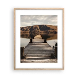 Poster in light oak frame - Landscape in Silence - 40x50 cm
