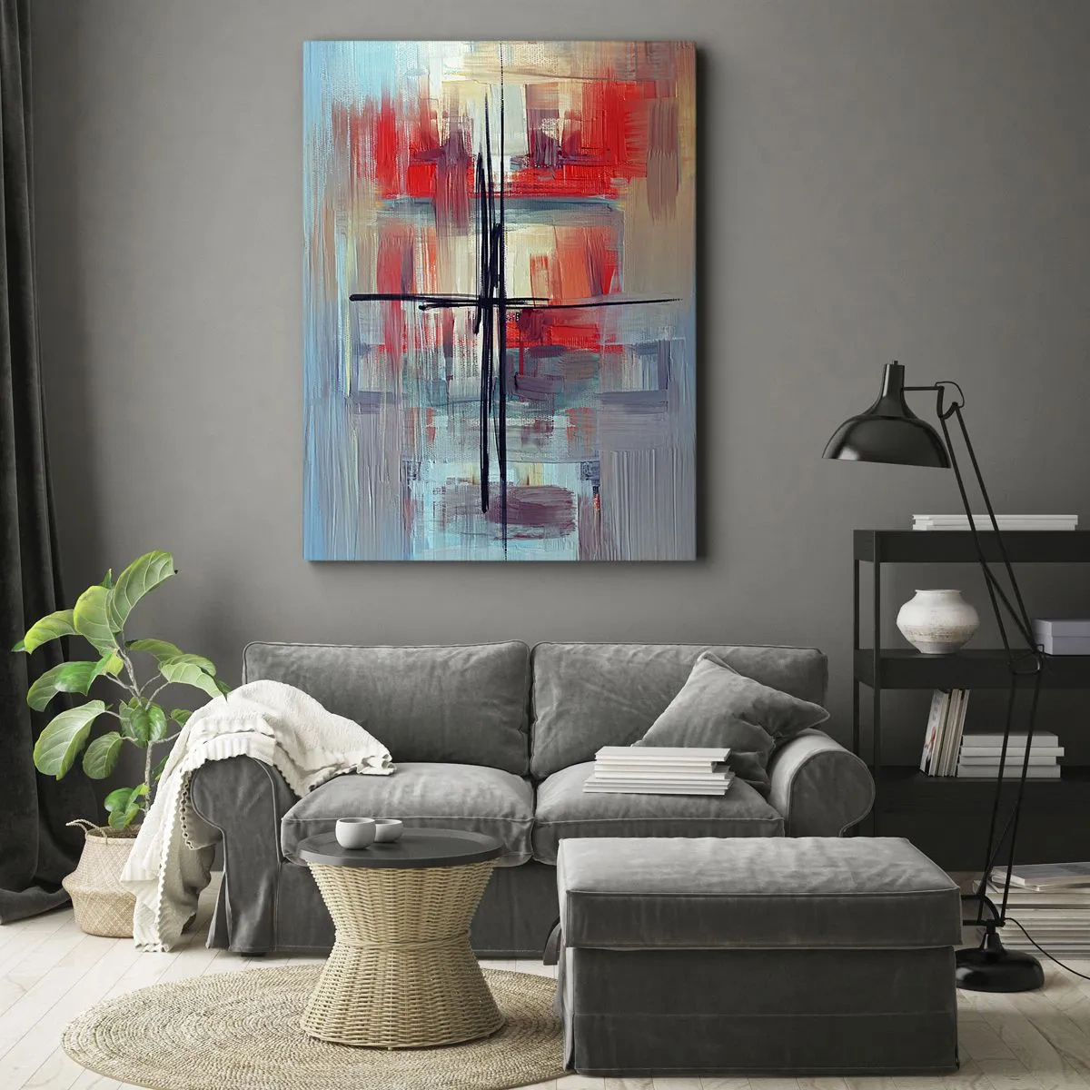 Canvas picture - Landscape in a foreign Dimension - 50x70 cm