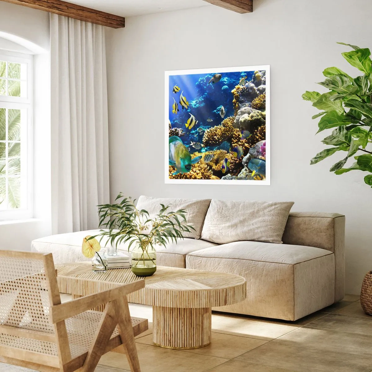 Poster - Big Traffic to Holiday Destination - 60x60 cm