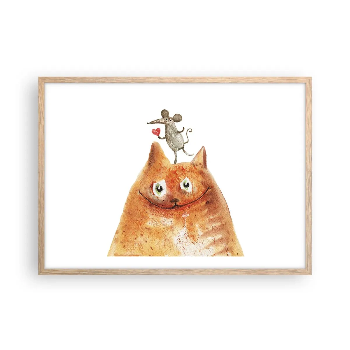 Poster in light oak frame - Love Paradoxes - 70x50 cm