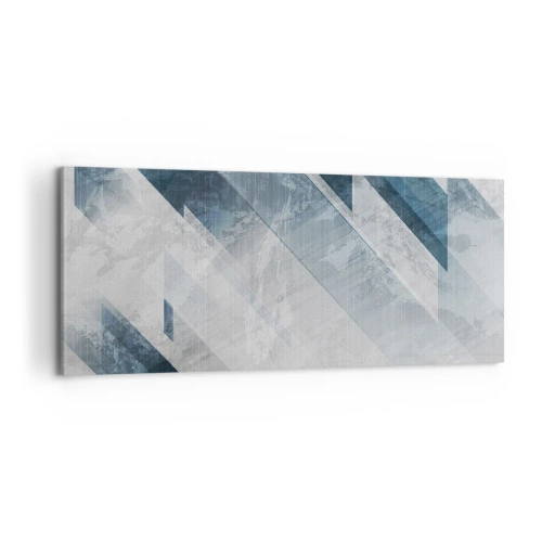 Canvas picture - Spacial Composition - Movement of Greys - 100x40 cm
