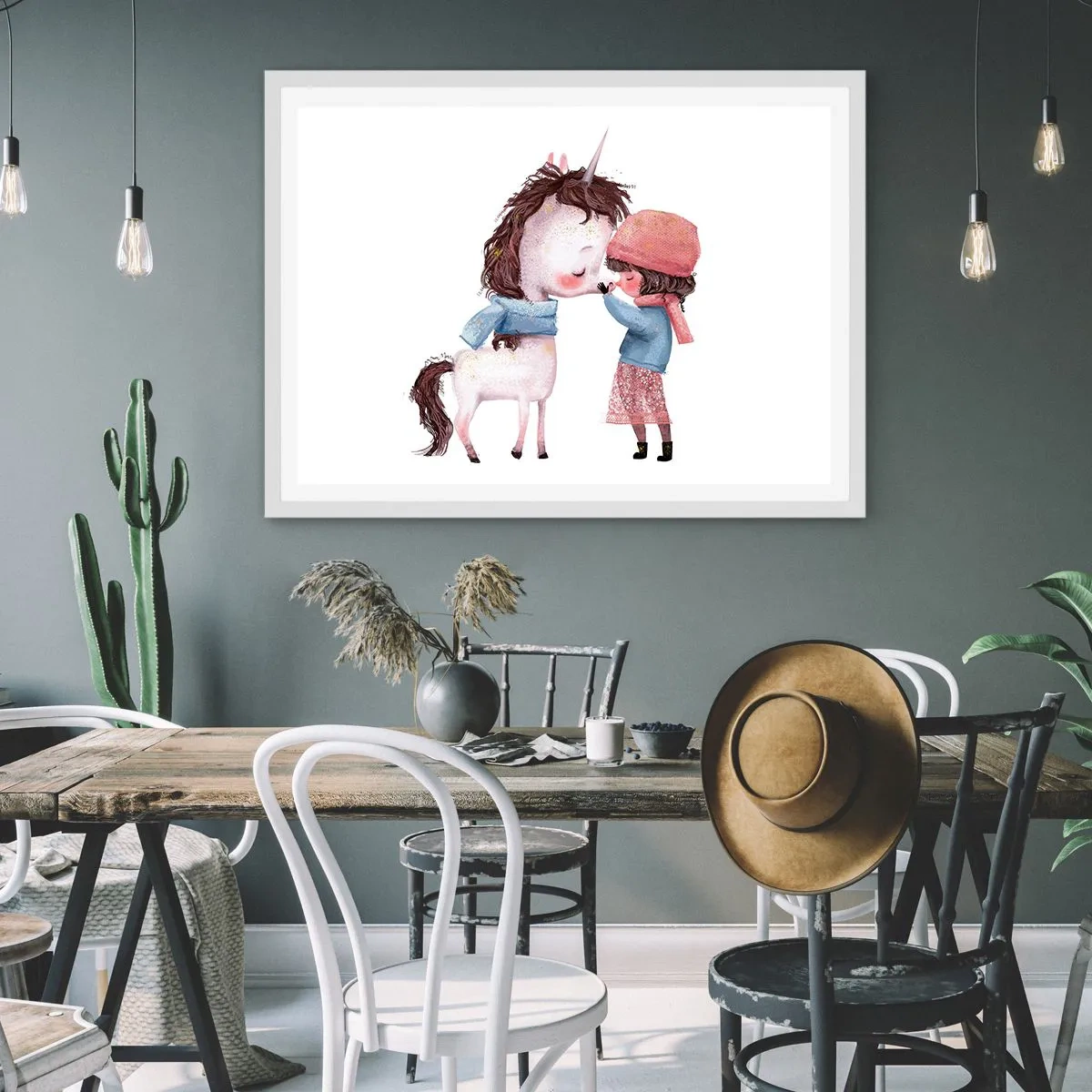 Poster in white frmae - Winter Tale - 100x70 cm