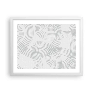 Poster in white frmae - No Straight Line - 50x40 cm