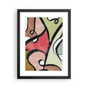 Poster in black frame - Pirouettes Among Colours - 30x40 cm