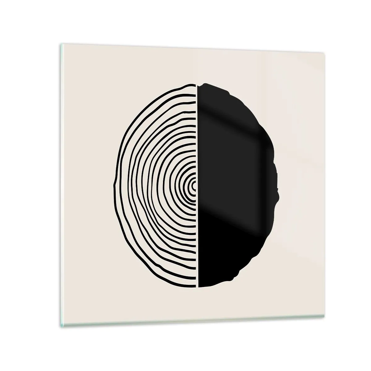 Glass picture - Half-half - 60x60 cm