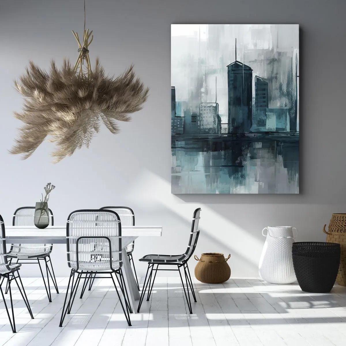 Canvas picture - City in the Colour of Rain - 45x80 cm
