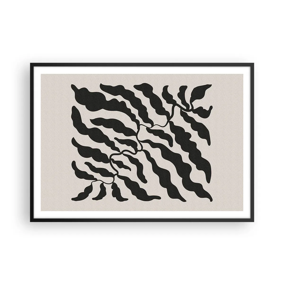 Poster in black frame - Nature of a Square - 100x70 cm