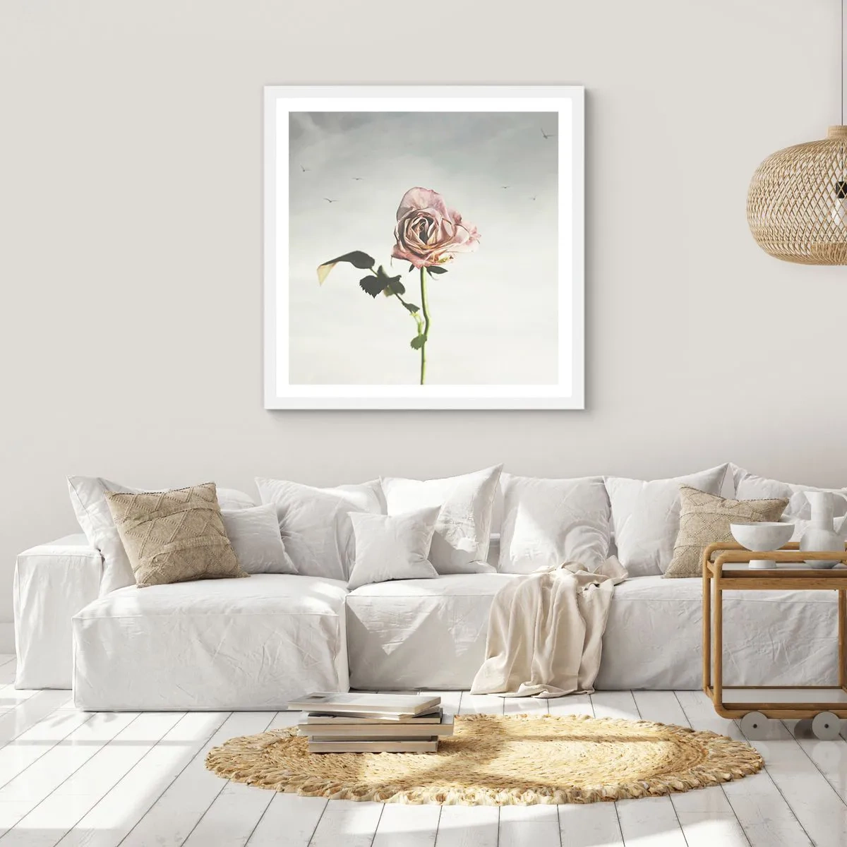 Poster in white frmae - Welcoming of Spring - 40x40 cm