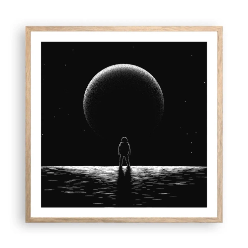 Poster in light oak frame - Face to Face - 60x60 cm