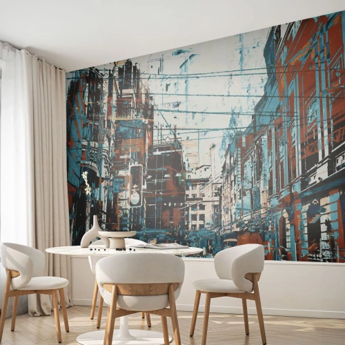 Self-Adhesive Photo Wallpaper Deluxe Sticker - Blazed City Trail - City, Architecture, Piece - 300x210 cm