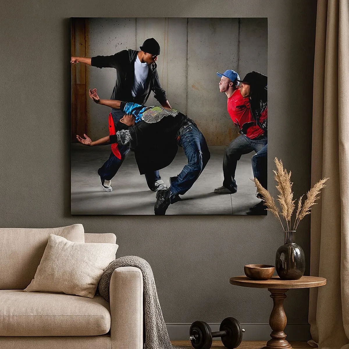 Canvas picture - Dancing with Street Wind - 30x30 cm