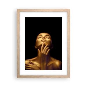 Poster in light oak frame - Like Golden Silk - 30x40 cm