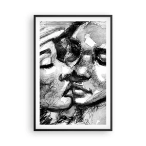 Poster in black frame - Tender Moment - 61x91 cm