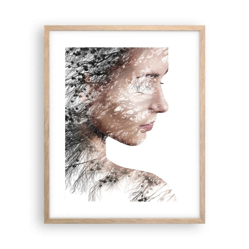 Poster in light oak frame - Spirit of a Forest - 40x50 cm