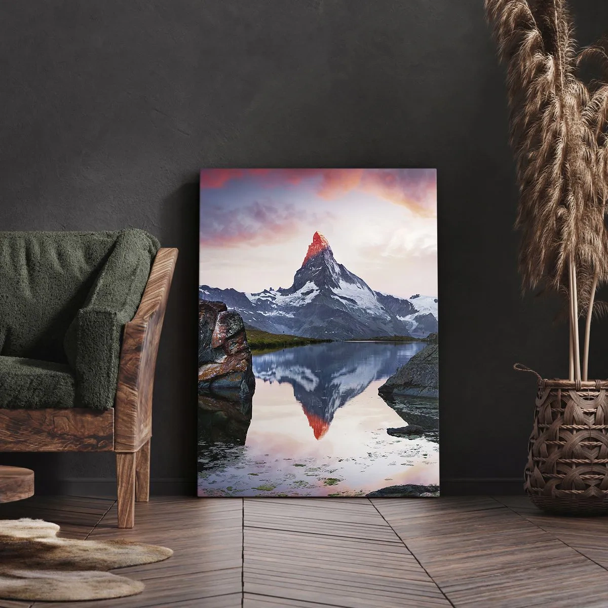 Canvas picture - Heart of the Mountains Is Hot - 45x80 cm