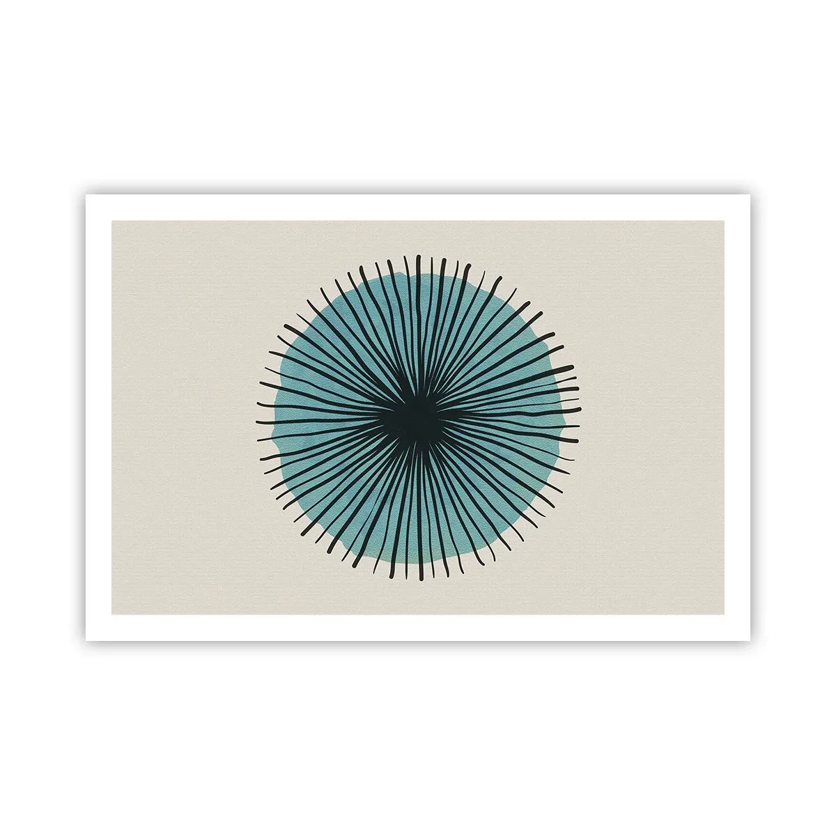 Poster - Rays on Blue - 91x61 cm