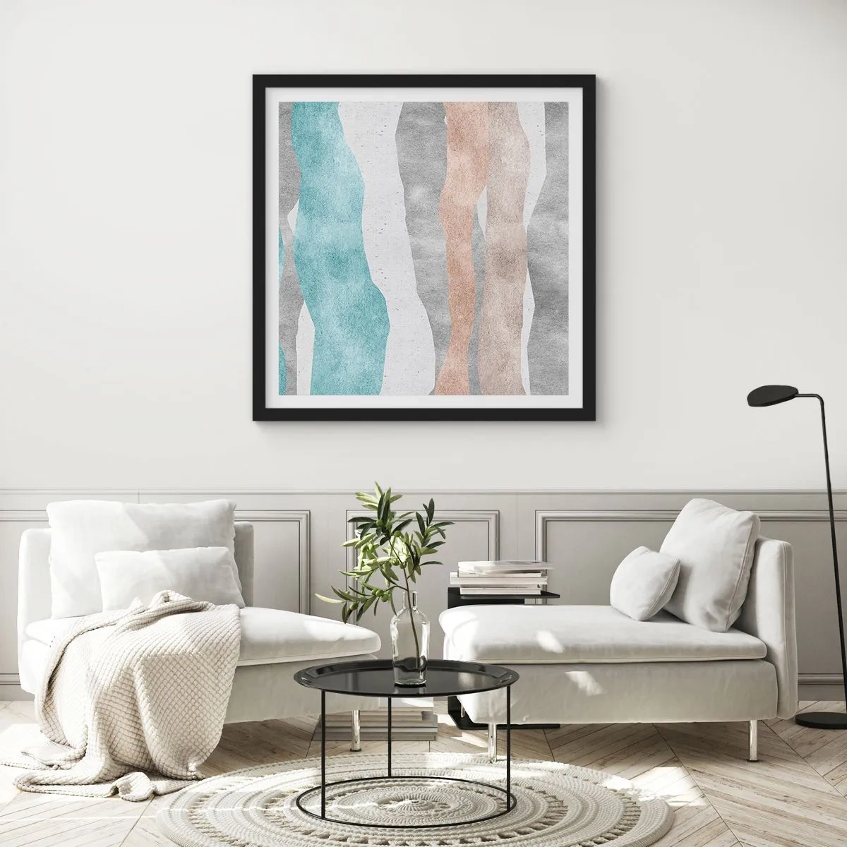 Poster in black frame - Study of Continuity - 30x30 cm