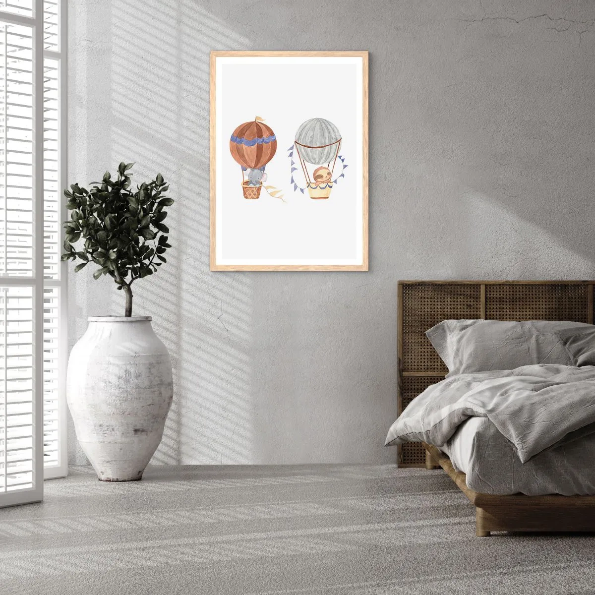 Poster in light oak frame - Friends in Travel - 30x40 cm