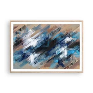Poster in light oak frame - On the Blue Slant - 100x70 cm