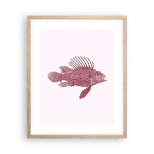 Poster in light oak frame - Dweller of Exotic Waters - 40x50 cm