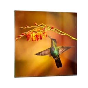 Glass picture - Messenger of Light according to the Mayans - 40x40 cm