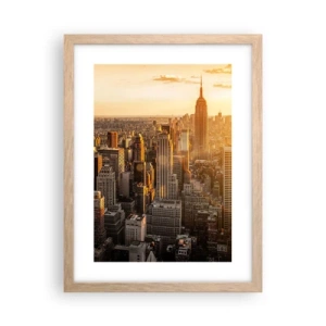 Poster in light oak frame - Growing in the Sun - 30x40 cm
