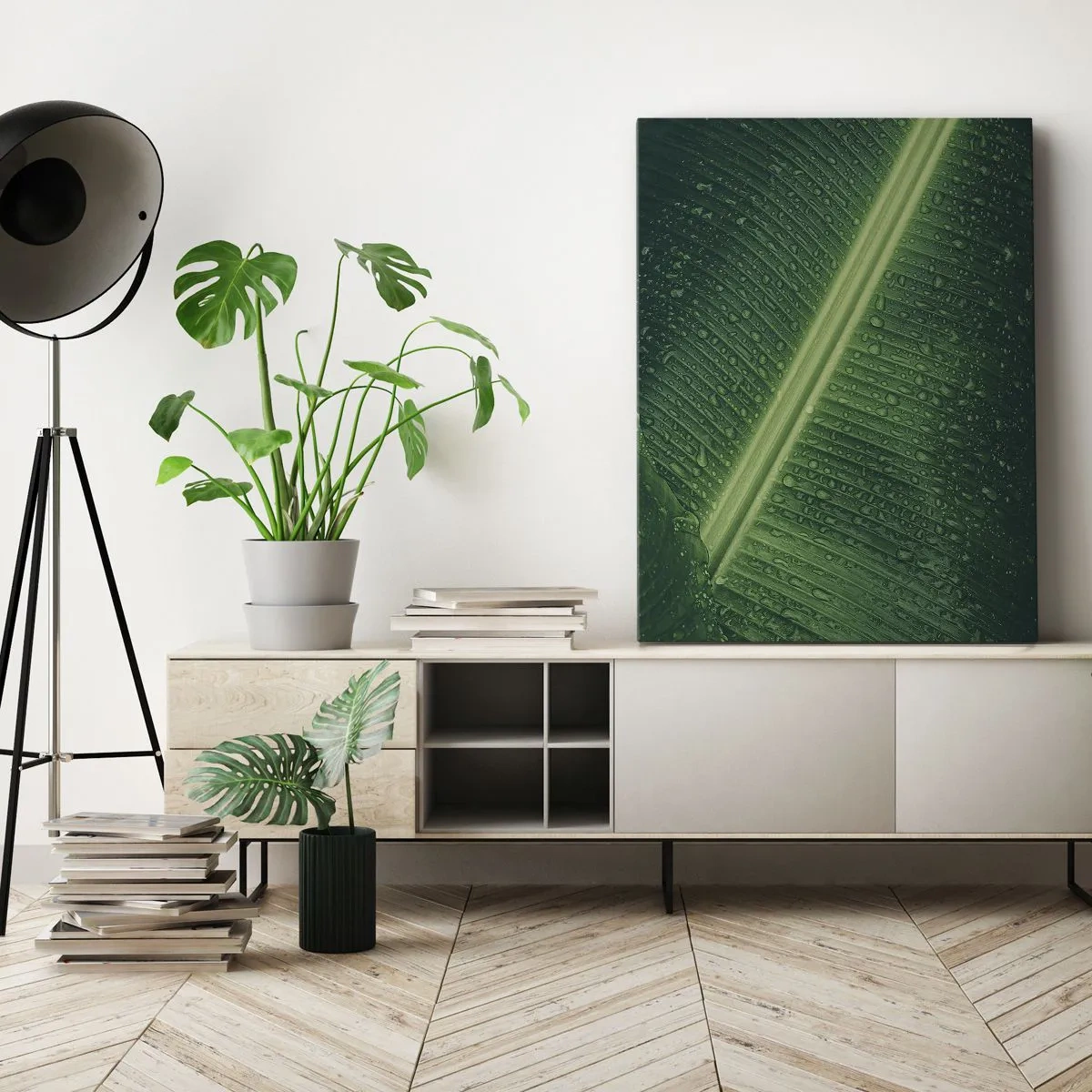 Canvas picture - Structure of Green - 50x70 cm