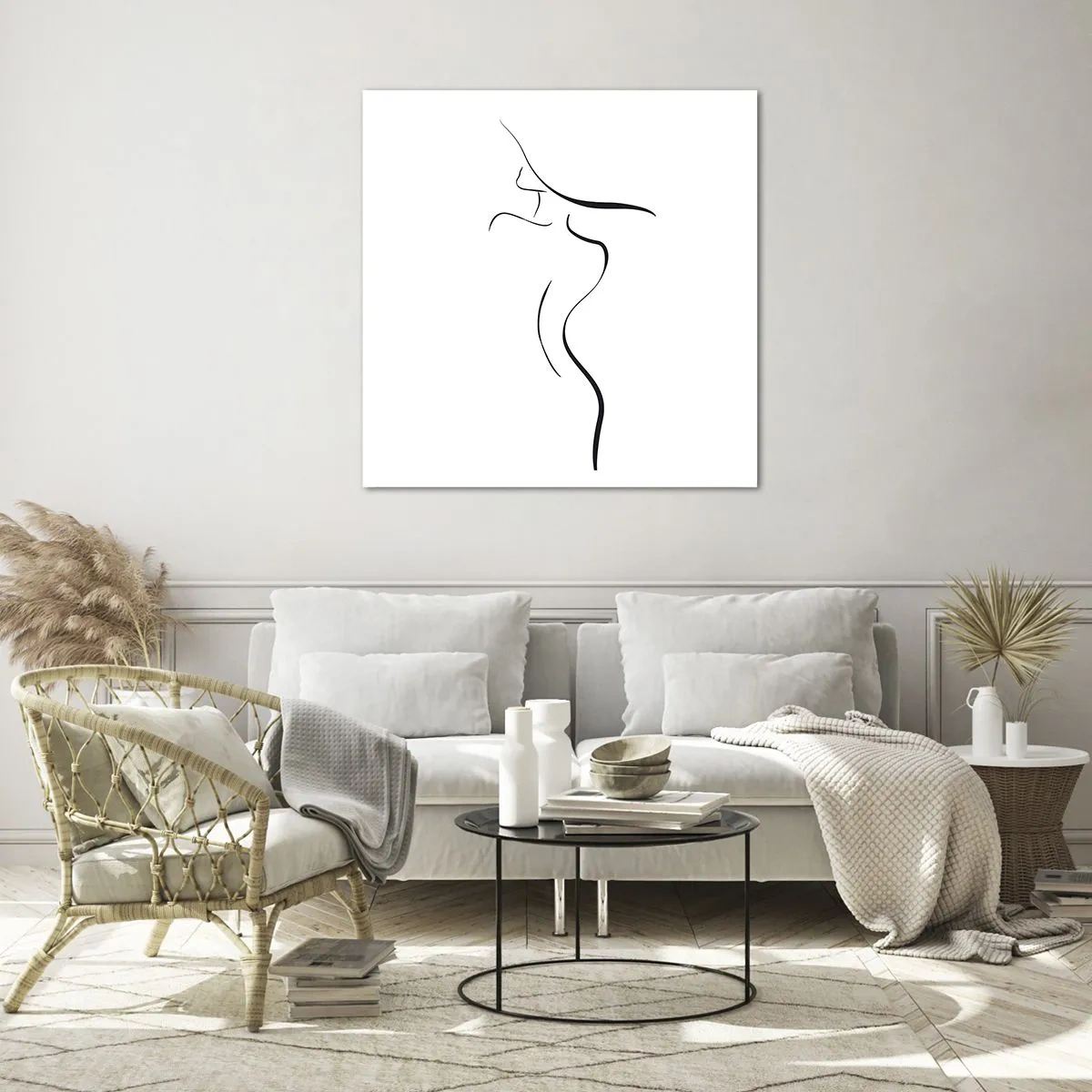 Glass picture - Elusive Like a Wave - 60x60 cm