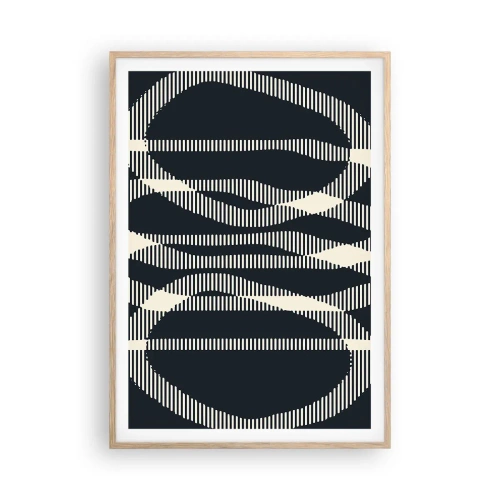 Poster in light oak frame - Attempt at Breaking Darkness - 70x100 cm