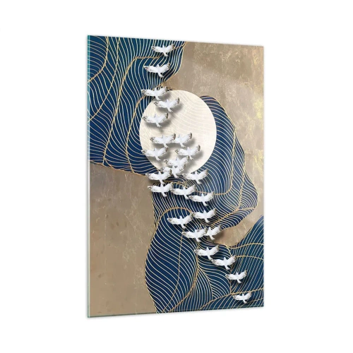 Glass picture - Freedom, Travel, Community - 50x70 cm