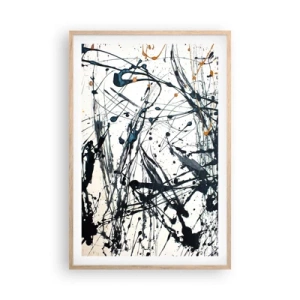Poster in light oak frame - Expressionist Abstract - 61x91 cm