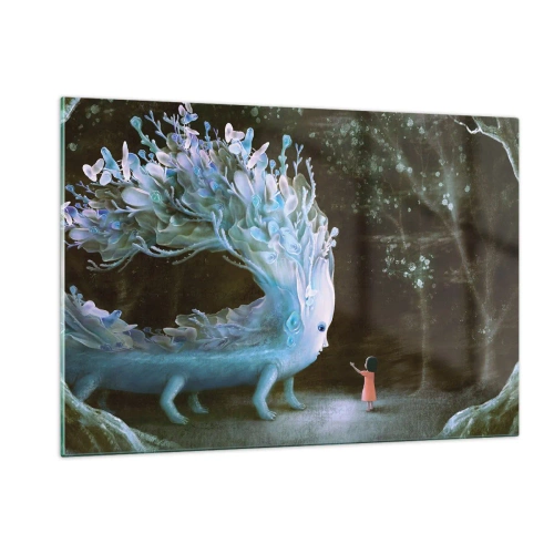Glass picture - Fantastic Encounter - 120x80 cm