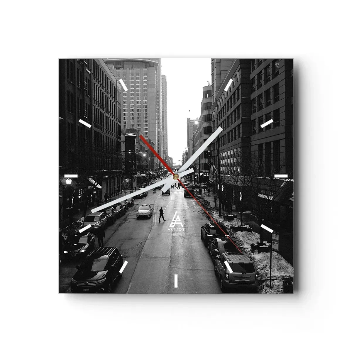 Wall clock - Clock on glass - Another Normal Day - 30x30 cm