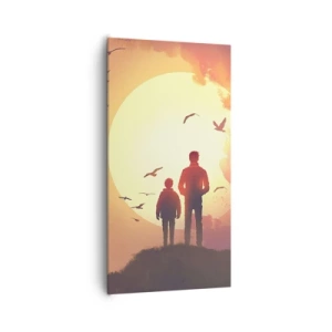 Canvas picture - Face to Face with the Sun - 65x120 cm