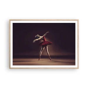 Poster in light oak frame - Prima Ballerina - 100x70 cm