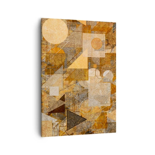 Canvas picture - Cubist Study in Brown - 50x70 cm