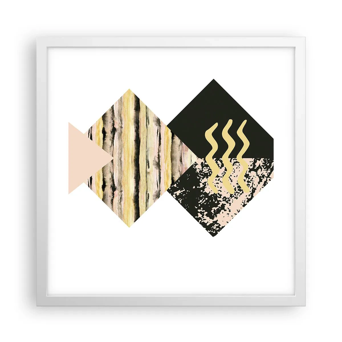 Poster in white frmae - Not So Straightforward - 40x40 cm