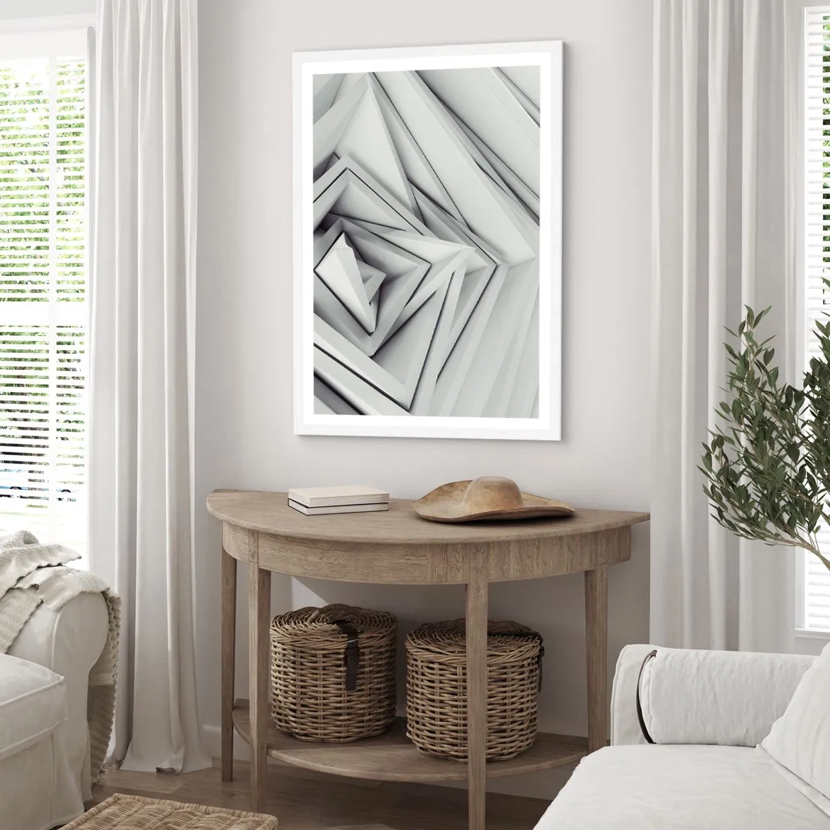 Poster in white frmae - Acute Angles Budding - 61x91 cm